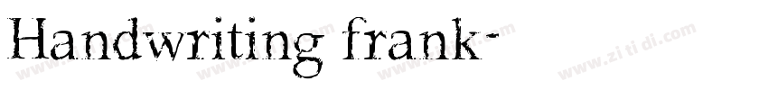 Handwriting frank字体转换